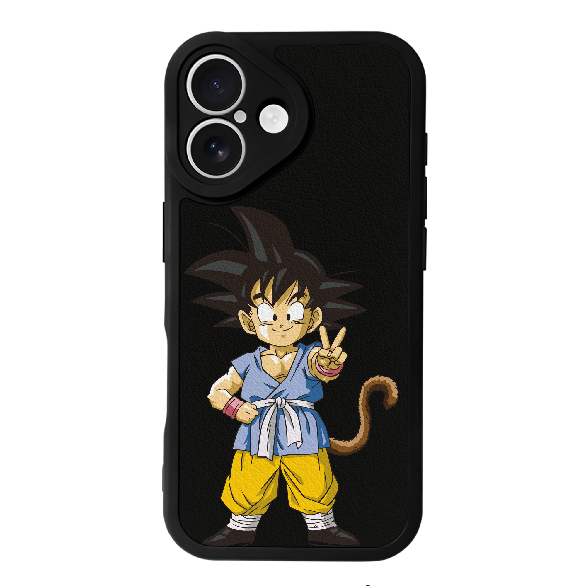 （画像用） ドラゴンボール 孫悟空（そん ごくう）Son Goku カカロット DRAGON BALL Kakarotto 【iPhone 16シリーズ対応】シリコンスマホケース（レザー調） 材質：シリコン